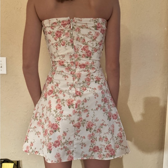 House of CB JASMINE ROSE PRINT DRAPED CORSET MINI DRESS size XS (approx 00-0) - Picture 4 of 10